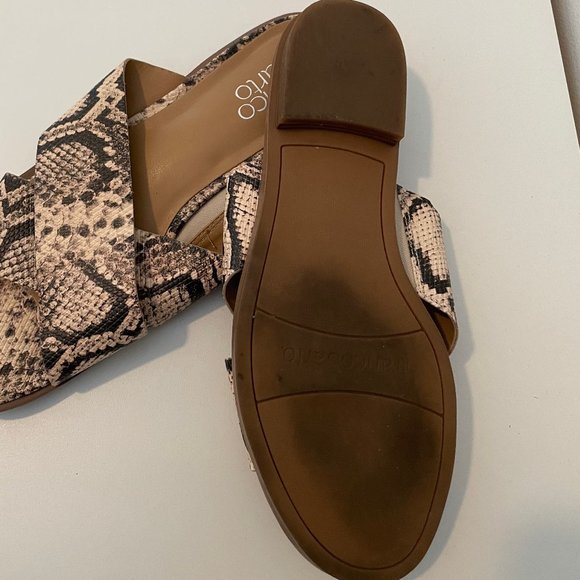 Franco Sarto Snakeskin Print Slide Sandal - Picture 4 of 6